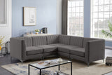Alina Velvet Modular Sectional Sofa – Elegant Deep Channel Tufting, Custom Configurations & Comfort