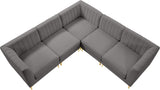 Alina Velvet Modular Sectional Sofa – Elegant Deep Channel Tufting, Custom Configurations & Comfort