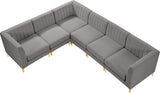 Alina Velvet Modular Sectional Sofa – Elegant Deep Channel Tufting, Custom Configurations & Comfort