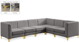 Alina Velvet Modular Sectional Sofa – Elegant Deep Channel Tufting, Custom Configurations & Comfort