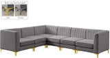 Alina Velvet Modular Sectional Sofa – Elegant Deep Channel Tufting, Custom Configurations & Comfort