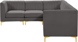 Alina Velvet Modular Sectional Sofa – Elegant Deep Channel Tufting, Custom Configurations & Comfort