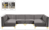 Alina Velvet Modular Sectional Sofa – Elegant Deep Channel Tufting, Custom Configurations & Comfort