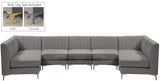 Alina Velvet Modular Sectional Sofa – Elegant Deep Channel Tufting, Custom Configurations & Comfort