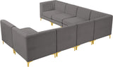 Alina Velvet Modular Sectional Sofa – Elegant Deep Channel Tufting, Custom Configurations & Comfort