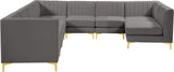 Alina Velvet Modular Sectional Sofa – Elegant Deep Channel Tufting, Custom Configurations & Comfort