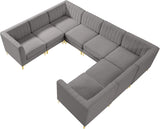 Alina Velvet Modular Sectional Sofa – Elegant Deep Channel Tufting, Custom Configurations & Comfort