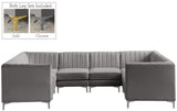 Alina Velvet Modular Sectional Sofa – Elegant Deep Channel Tufting, Custom Configurations & Comfort