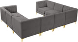 Alina Velvet Modular Sectional Sofa – Elegant Deep Channel Tufting, Custom Configurations & Comfort