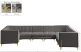 Alina Velvet Modular Sectional Sofa – Elegant Deep Channel Tufting, Custom Configurations & Comfort