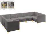 Alina Velvet Modular Sectional Sofa – Elegant Deep Channel Tufting, Custom Configurations & Comfort