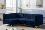 Alina Velvet Modular Sectional Sofa with Deep Channel Tufting for Modern Home Comfort & Style