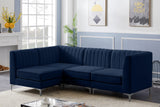 Alina Velvet Modular Sectional Sofa with Deep Channel Tufting for Modern Home Comfort & Style