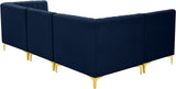 Alina Velvet Modular Sectional Sofa with Deep Channel Tufting for Modern Home Comfort & Style