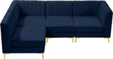 Alina Velvet Modular Sectional Sofa with Deep Channel Tufting for Modern Home Comfort & Style