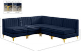 Alina Velvet Modular Sectional Sofa with Deep Channel Tufting for Modern Home Comfort & Style