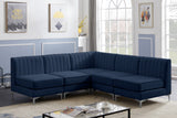 Alina Velvet Modular Sectional Sofa with Deep Channel Tufting for Modern Home Comfort & Style