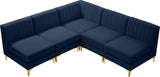 Alina Velvet Modular Sectional Sofa with Deep Channel Tufting for Modern Home Comfort & Style