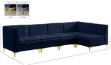Alina Velvet Modular Sectional Sofa with Deep Channel Tufting for Modern Home Comfort & Style
