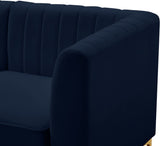 Alina Velvet Modular Sectional Sofa with Deep Channel Tufting for Modern Home Comfort & Style