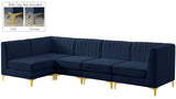 Alina Velvet Modular Sectional Sofa with Deep Channel Tufting for Modern Home Comfort & Style