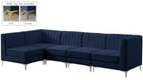 Alina Velvet Modular Sectional Sofa with Deep Channel Tufting for Modern Home Comfort & Style
