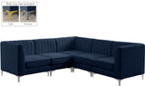 Alina Velvet Modular Sectional Sofa with Deep Channel Tufting for Modern Home Comfort & Style