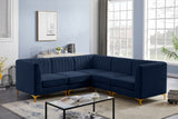 Alina Velvet Modular Sectional Sofa with Deep Channel Tufting for Modern Home Comfort & Style