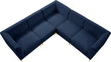 Alina Velvet Modular Sectional Sofa with Deep Channel Tufting for Modern Home Comfort & Style