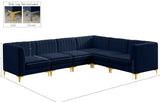 Alina Velvet Modular Sectional Sofa with Deep Channel Tufting for Modern Home Comfort & Style