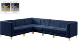 Alina Velvet Modular Sectional Sofa with Deep Channel Tufting for Modern Home Comfort & Style