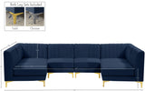 Alina Velvet Modular Sectional Sofa with Deep Channel Tufting for Modern Home Comfort & Style
