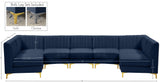 Alina Velvet Modular Sectional Sofa with Deep Channel Tufting for Modern Home Comfort & Style