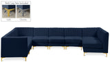 Alina Velvet Modular Sectional Sofa with Deep Channel Tufting for Modern Home Comfort & Style
