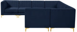Alina Velvet Modular Sectional Sofa with Deep Channel Tufting for Modern Home Comfort & Style