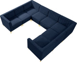 Alina Velvet Modular Sectional Sofa with Deep Channel Tufting for Modern Home Comfort & Style