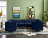 Alina Velvet Modular Sectional Sofa with Deep Channel Tufting for Modern Home Comfort & Style