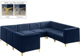 Alina Velvet Modular Sectional Sofa with Deep Channel Tufting for Modern Home Comfort & Style