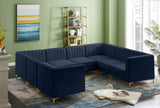 Alina Velvet Modular Sectional Sofa with Deep Channel Tufting for Modern Home Comfort & Style