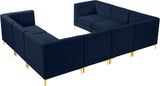 Alina Velvet Modular Sectional Sofa with Deep Channel Tufting for Modern Home Comfort & Style