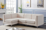 Alina Velvet Modular Sectional Sofa - Luxurious Black Upholstery with Deep Tufting & Custom Configurations