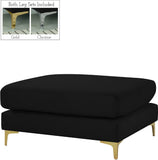 Julia Contemporary Modular Ottoman - Cozy Velvet Seating with Customizable Gold & Chrome Legs