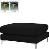 Julia Contemporary Modular Ottoman - Cozy Velvet Seating with Customizable Gold & Chrome Legs