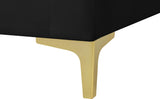 Julia Contemporary Modular Ottoman - Cozy Velvet Seating with Customizable Gold & Chrome Legs