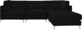 Julia Velvet Modular Sectional Sofa - Cozy Contemporary Design with Gold & Chrome Legs, Versatile Comfort