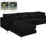 Julia Velvet Modular Sectional Sofa - Cozy Contemporary Design with Gold & Chrome Legs, Versatile Comfort