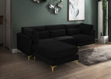 Julia Velvet Modular Sectional Sofa - Cozy Contemporary Design with Gold & Chrome Legs, Versatile Comfort