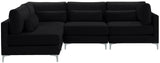 Julia Velvet Modular Sectional Sofa - Cozy Contemporary Design with Gold & Chrome Legs, Versatile Comfort