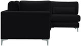 Julia Velvet Modular Sectional Sofa - Cozy Contemporary Design with Gold & Chrome Legs, Versatile Comfort