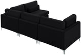 Julia Velvet Modular Sectional Sofa - Cozy Contemporary Design with Gold & Chrome Legs, Versatile Comfort